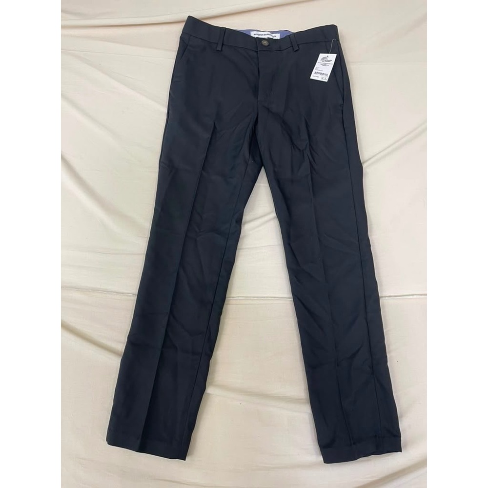 Amazon Essentials Mens Slim Fit Flat Front Dress Pants Black 29W x 28L